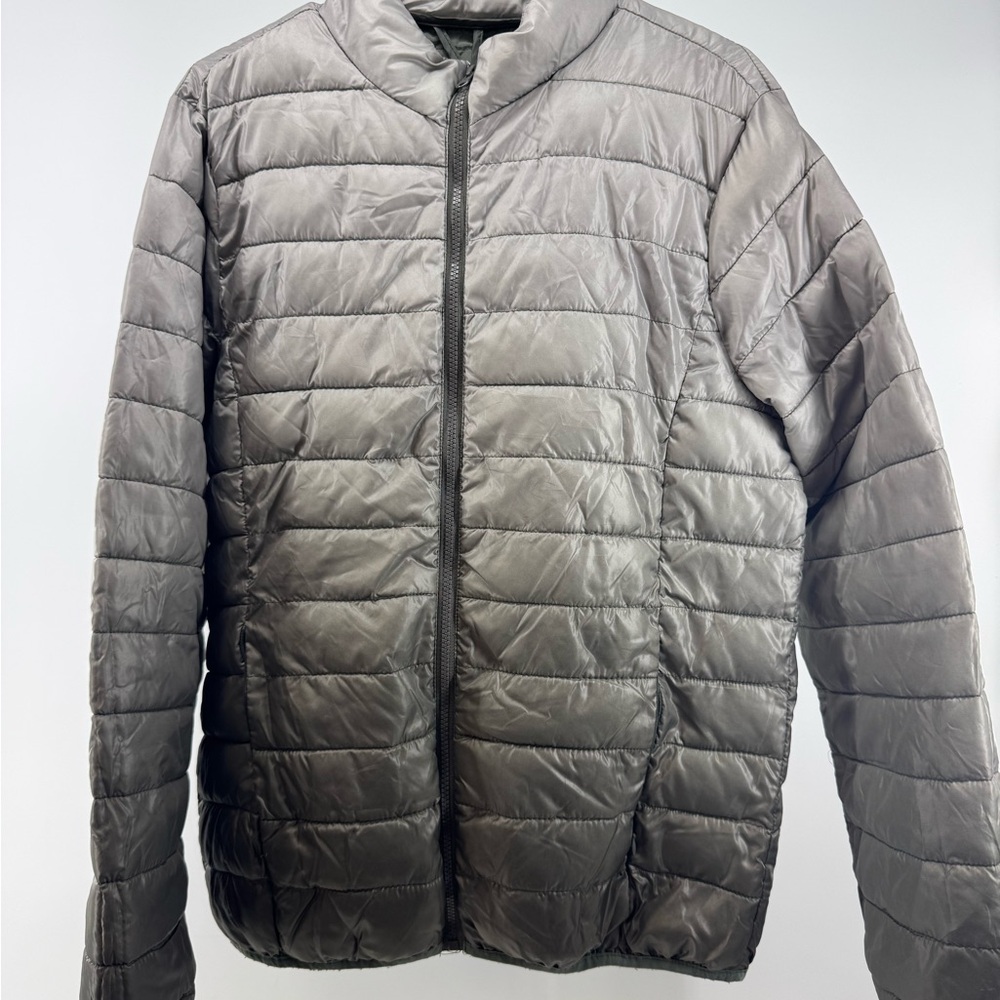 Jackson Hole Men's Silver Puffer Jacket Medium